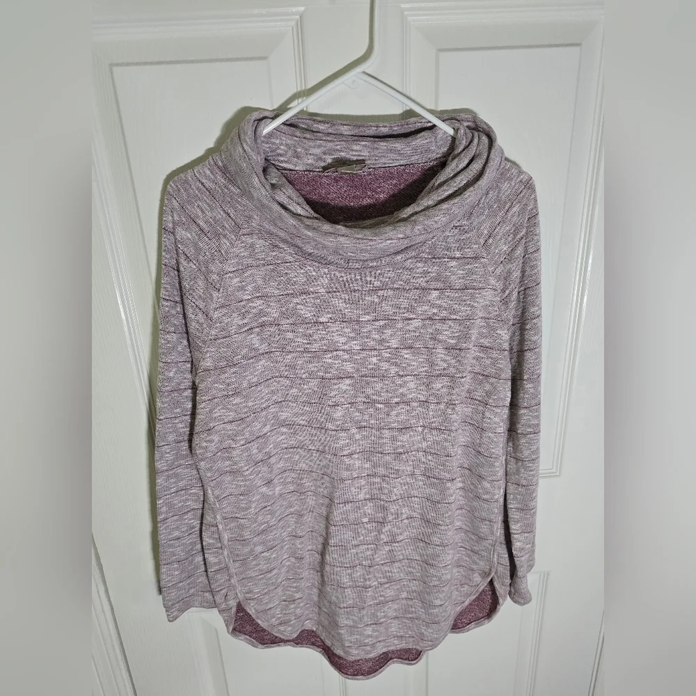 LOFT Outlet Womens Striped Cowl Neck Tunic Sweater Large - Picture 8 of 10